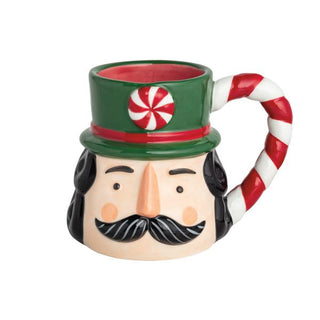 Candy Cane Nutcracker Handle Mug
