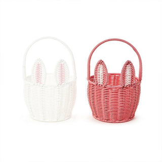 Hand - Woven Faux Wicker Easter Bunny Basket