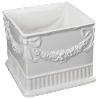 Square Cachepot with Garland