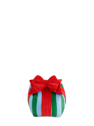 Stripe Gift Box Small Pillow - Blue