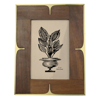 Wood & Brass Picture Frame 4x6