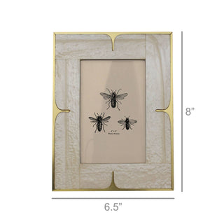 MOP Resin and Brass Picture Frame 4x6