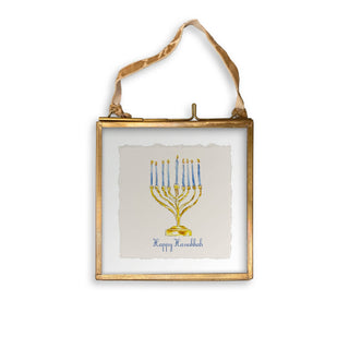 Menorah with Happy Hanukkah: Natural Guest Towel / Remove Words / -