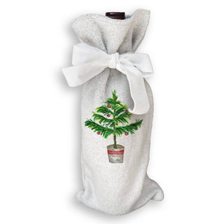 Christmas Tree In Pot: Natural Guest Towel / -