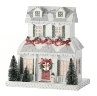 10" Cardboard Christmas Cottage