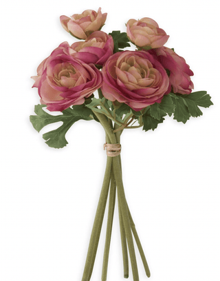 Home Accents 10" Ranunculus Bundle w/ Flocked Stems