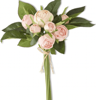 Home Accents 10" Real Touch Cabbage Rose Bundle