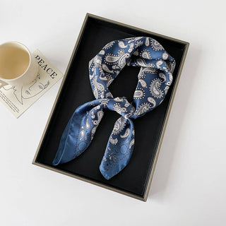 Paisley Satin Square Scarf – Yellow