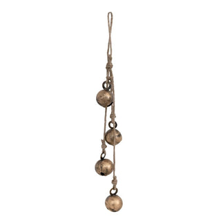 Decorative hanging with metal balls on a white background