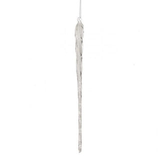 12" Glass Iced Icicle Ornament