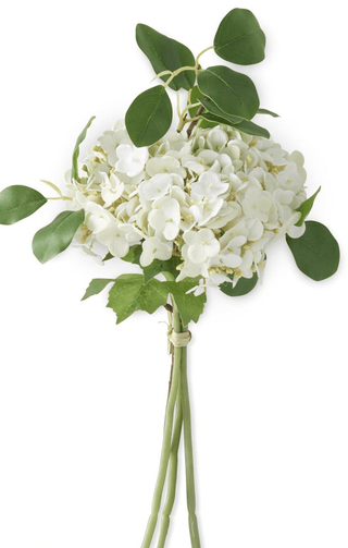 12" Real Touch Hydrangea Bundle (4 Stem)