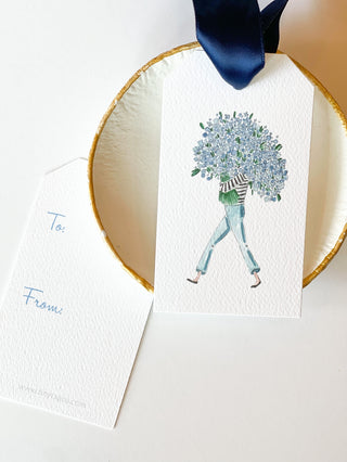 Hydrangea Girl Gift Tag