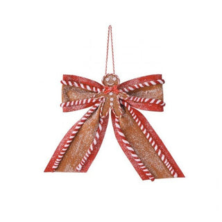 15" Sugar & Spice Gingerbread Bow Ornament