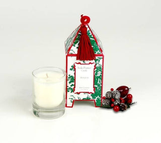 Holiday Classic Toile Mini Pagoda Box Candle