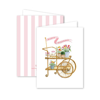 Flower Cart Birthday Greeting Card