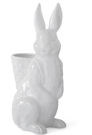 Holiday 16" Glazed White Bunny w/ Backpack
