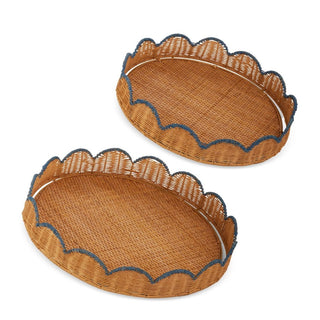 16" Woven Scalloped Tray