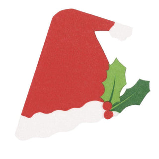 Santa Hat Die-Cut Paper Linen Party Napkins