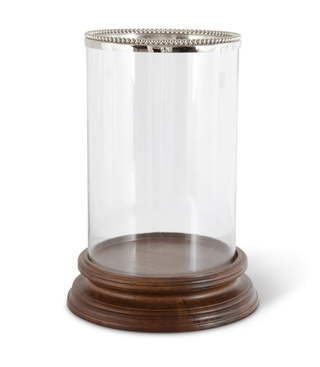 18" Dark Mango Wood Hurricane w/Silver Beaded Rim