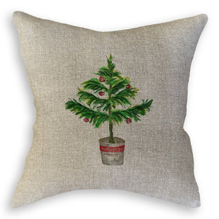 Christmas Tree In Pot: Natural Guest Towel / -