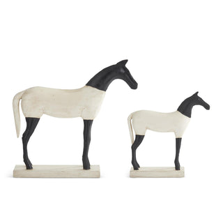 Black & White Metal & Resin Horse