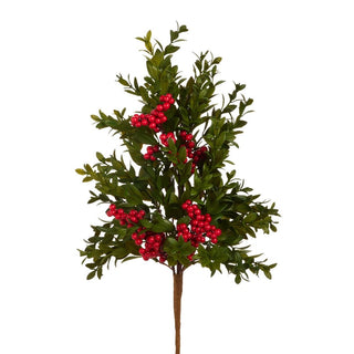 20" Greenery and Berry Spray