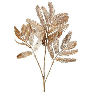 Gold leaf branch on a white background