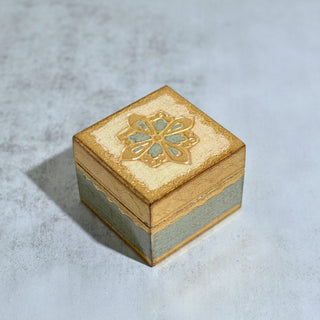 Florentine Carved 2" Mini Wood Box with Lid, Ring Box