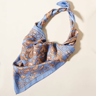 Elegant Paisley Soft Scarf | Timeless Silk-Feel Polyester Bandana: Camel / One / 5DR98090