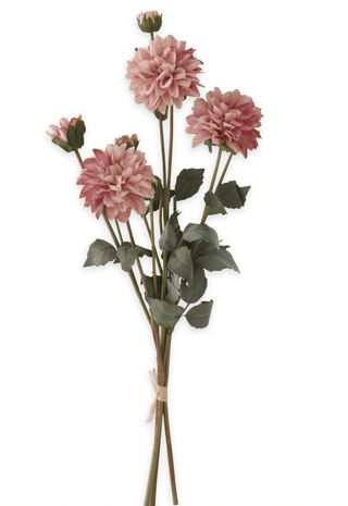 23" Pink Faux Dried Dahlia Bundle
