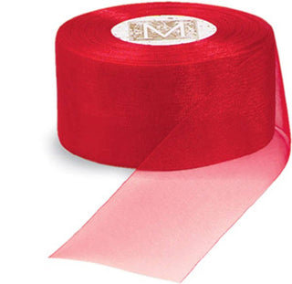 Organdy Ribbon - Red: 1 1/2"