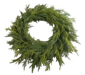 24"D UV Protected Willow Fir Wreath