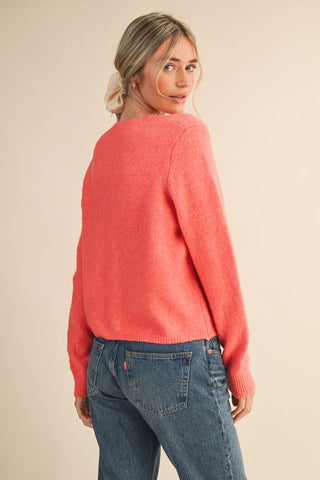 M MARLED KNIT SWEATER CARDIGAN MSW11248: MOCHA / M