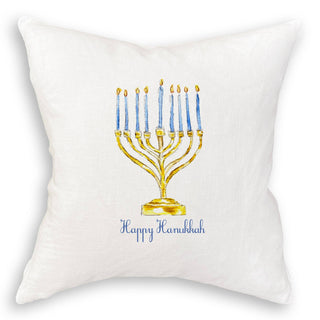 Menorah with Happy Hanukkah: Natural Guest Towel / Remove Words / -