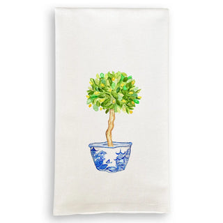 Blue & White Bowl w/ Lemon Tree - Dishtowel