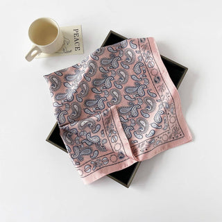 Paisley Satin Square Scarf – Yellow