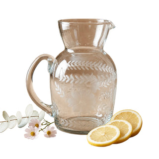 Mya Etched Glass Pitcher