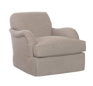 Crowley Skirted Swivel Chair - 32.5"w x 41"d x 33"h