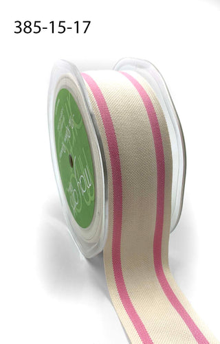 1.5" Woven Cotton Double Stripes Ribbon