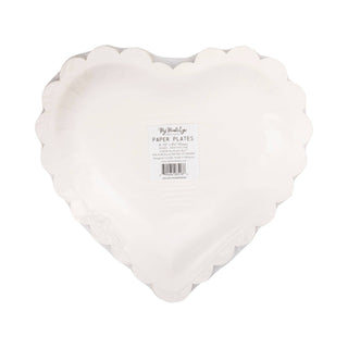 Roses scalloped heart plate