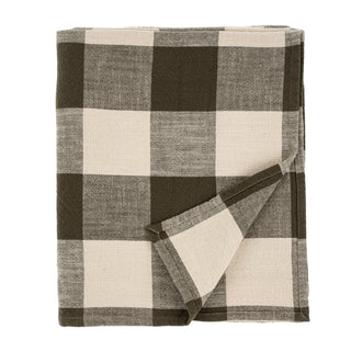 Salinas Gingham Tablecloth, Olive