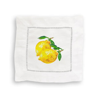 Two Lemons - Linen Cocktail Napkin