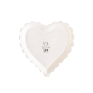 Checkered Heart Shaped Paper Plate