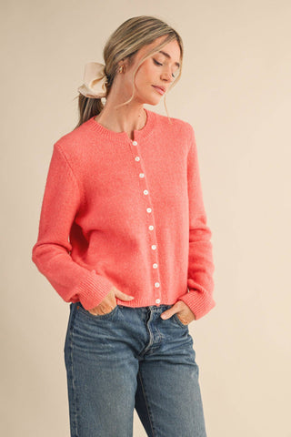 M MARLED KNIT SWEATER CARDIGAN MSW11248: MOCHA / M