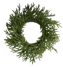 42"DIA SKINNY PINE WREATH