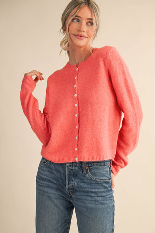 M MARLED KNIT SWEATER CARDIGAN MSW11248: MOCHA / M