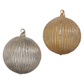 Mercury Ribbed Ball Ornament