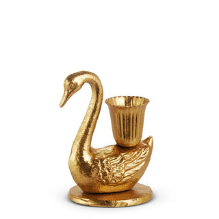 4.5" Gold Swan Candlestick