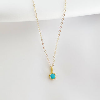 Oceane Turquoise Necklace Gold Filled