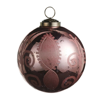 Distressed Blush Patterned Ornament